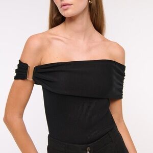 Abercrombie off the shoulder hardware top